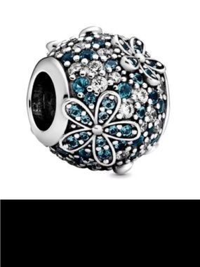 💕Host Pick💕 925 sterling silver blue flower charm for bracelet or necklace